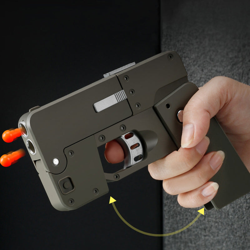 🔫 Juguete de Funda de iPhone con Lanza-Dardos de Goma Incorporado TutiendaPreconstruida