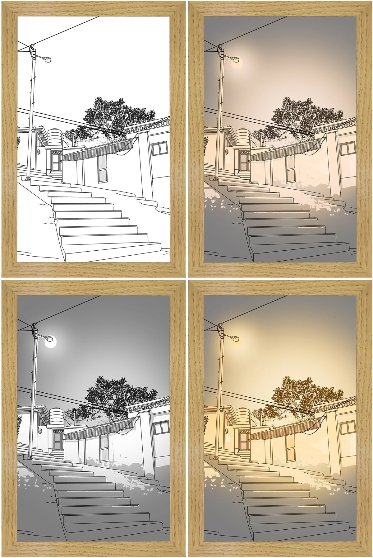 🖼 Cuadro con Iluminación Led coloreable TutiendaPreconstruida
