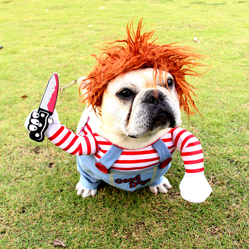🔪 Disfraz de Chucky para Mascotas TutiendaPreconstruida
