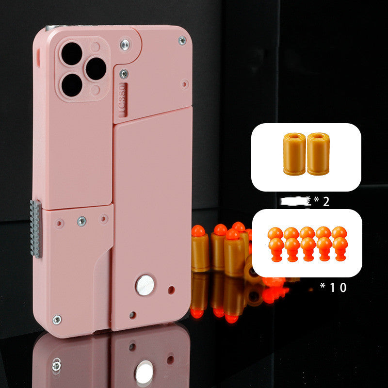🔫 Juguete de Funda de iPhone con Lanza-Dardos de Goma Incorporado TutiendaPreconstruida