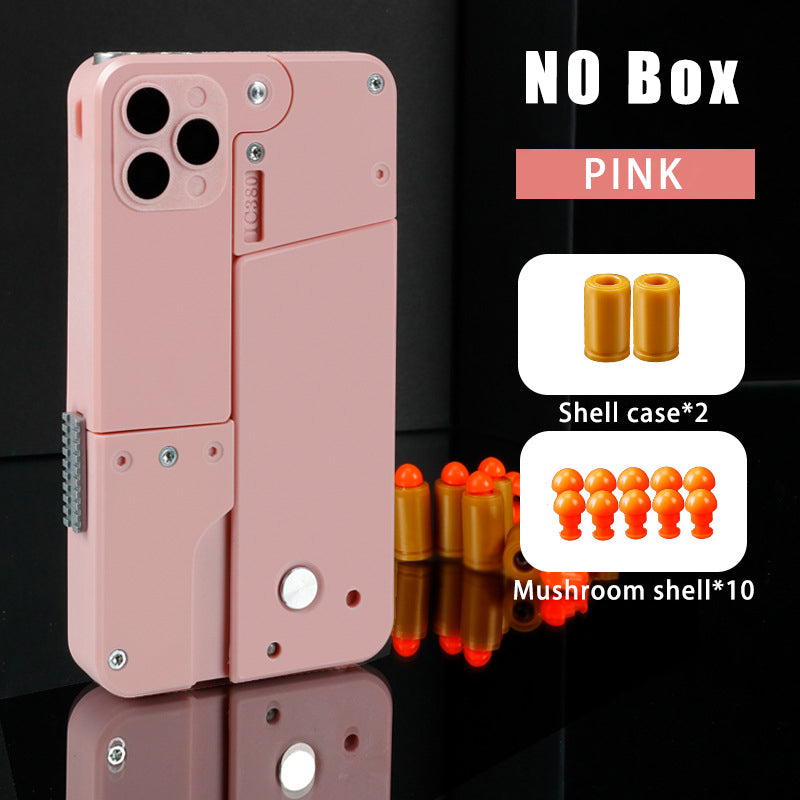 🔫 Juguete de Funda de iPhone con Lanza-Dardos de Goma Incorporado TutiendaPreconstruida