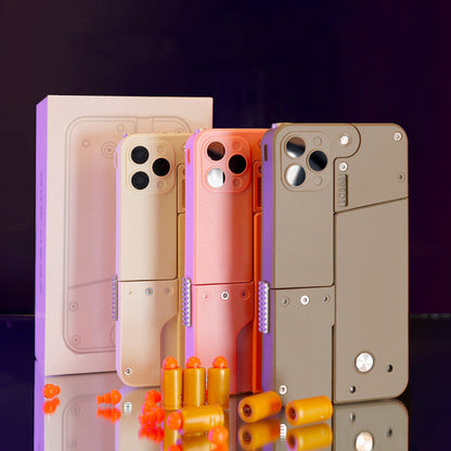 🔫 Juguete de Funda de iPhone con Lanza-Dardos de Goma Incorporado TutiendaPreconstruida
