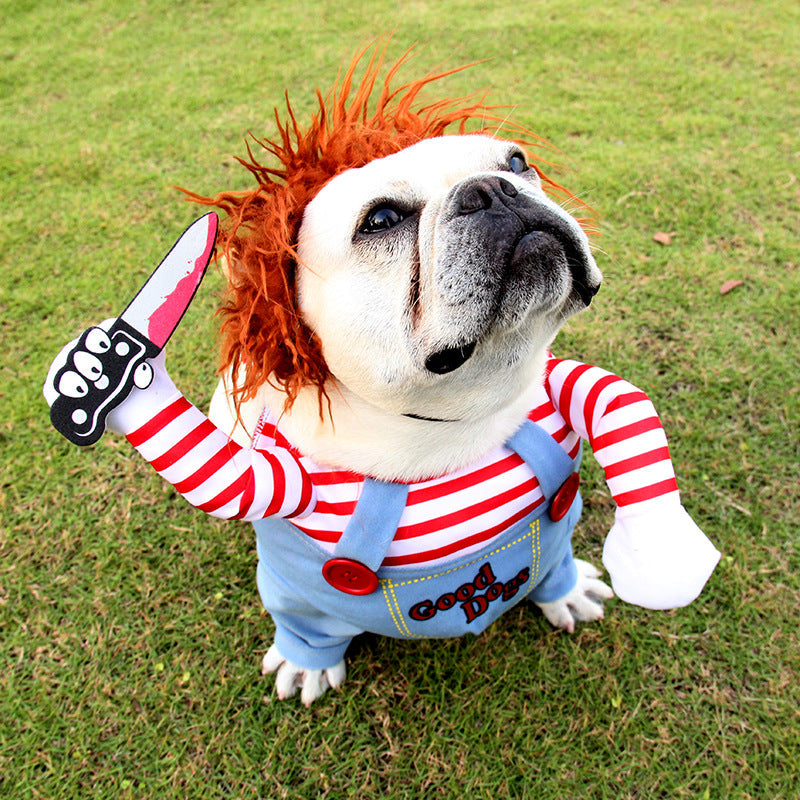 🔪 Disfraz de Chucky para Mascotas TutiendaPreconstruida