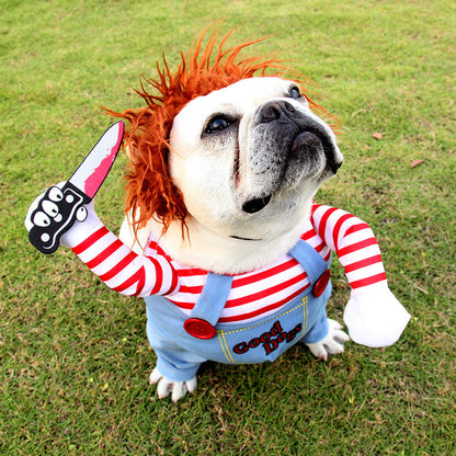 🔪 Disfraz de Chucky para Mascotas TutiendaPreconstruida