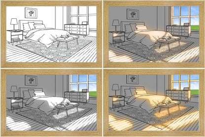 🖼 Cuadro con Iluminación Led coloreable TutiendaPreconstruida