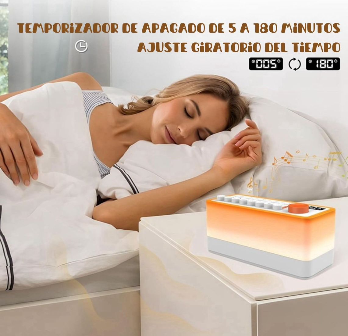 🎶 Maquina de Ruido blanco para Dormir como un Bebé TutiendaPreconstruida