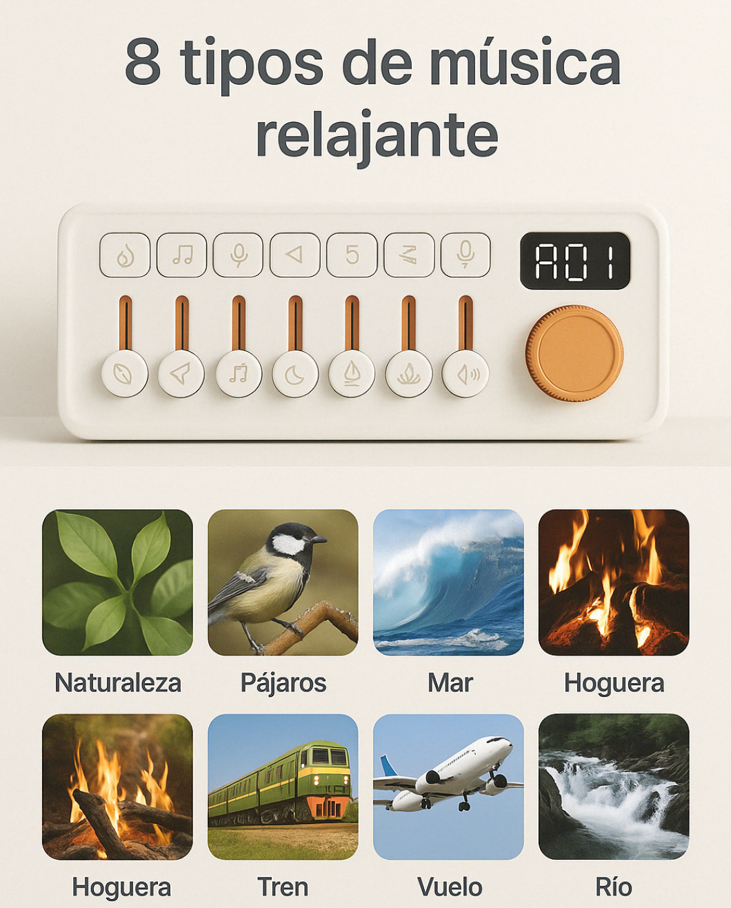 🎶 Maquina de Ruido blanco para Dormir como un Bebé TutiendaPreconstruida