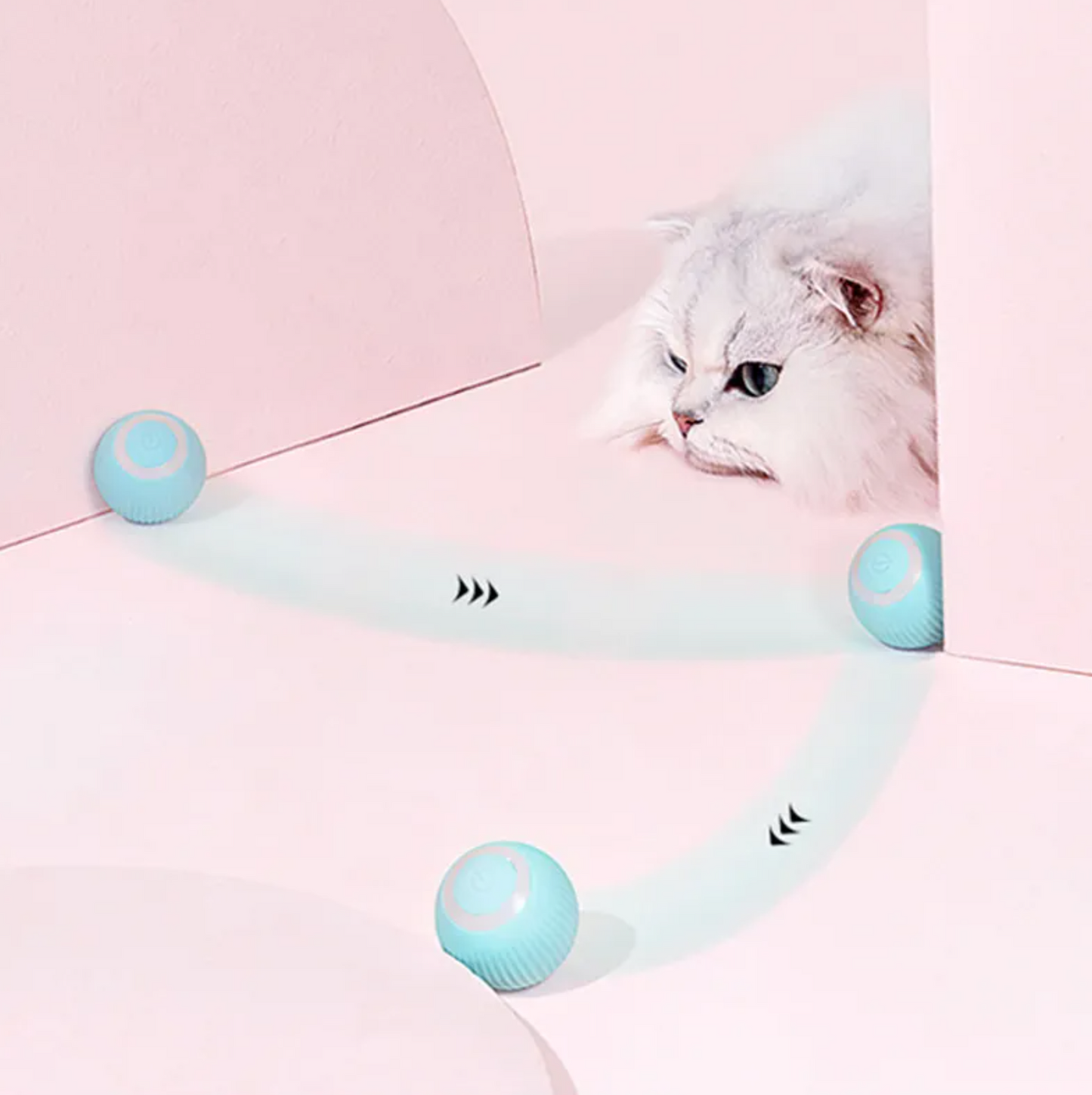 🥎 Pelota para Gatos con Movimiento Inteligente TutiendaPreconstruida