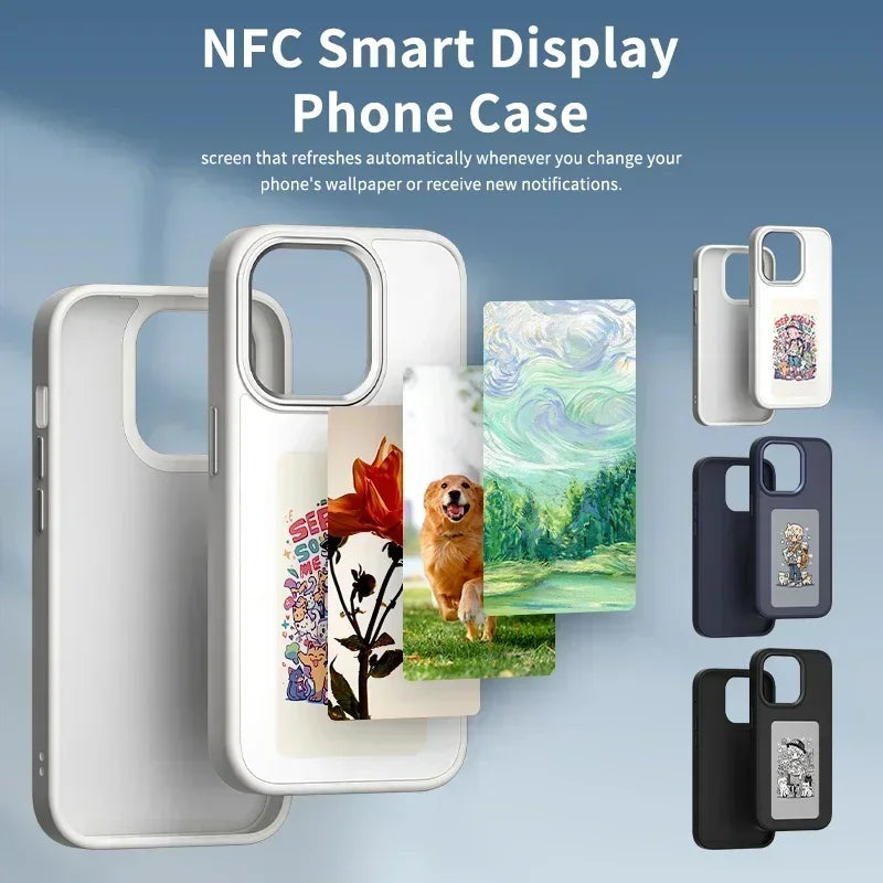Funda de lujo para teléfono móvil con pantalla de tinta NFC Smart E, funda para Fundas Iphone 15 15Pro 15Pro Max, accesorios DIY ShopDeluxe | Sorpresas y Tendencias