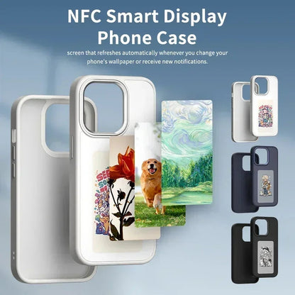 Funda de lujo para teléfono móvil con pantalla de tinta NFC Smart E, funda para Fundas Iphone 15 15Pro 15Pro Max, accesorios DIY ShopDeluxe | Sorpresas y Tendencias