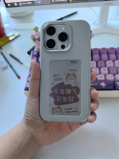 Funda de lujo para teléfono móvil con pantalla de tinta NFC Smart E, funda para Fundas Iphone 15 15Pro 15Pro Max, accesorios DIY ShopDeluxe | Sorpresas y Tendencias