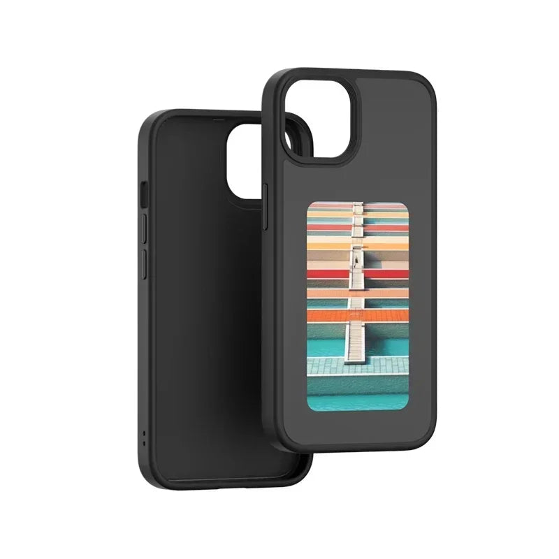 Funda de lujo para teléfono móvil con pantalla de tinta NFC Smart E, funda para Fundas Iphone 15 15Pro 15Pro Max, accesorios DIY ShopDeluxe | Sorpresas y Tendencias