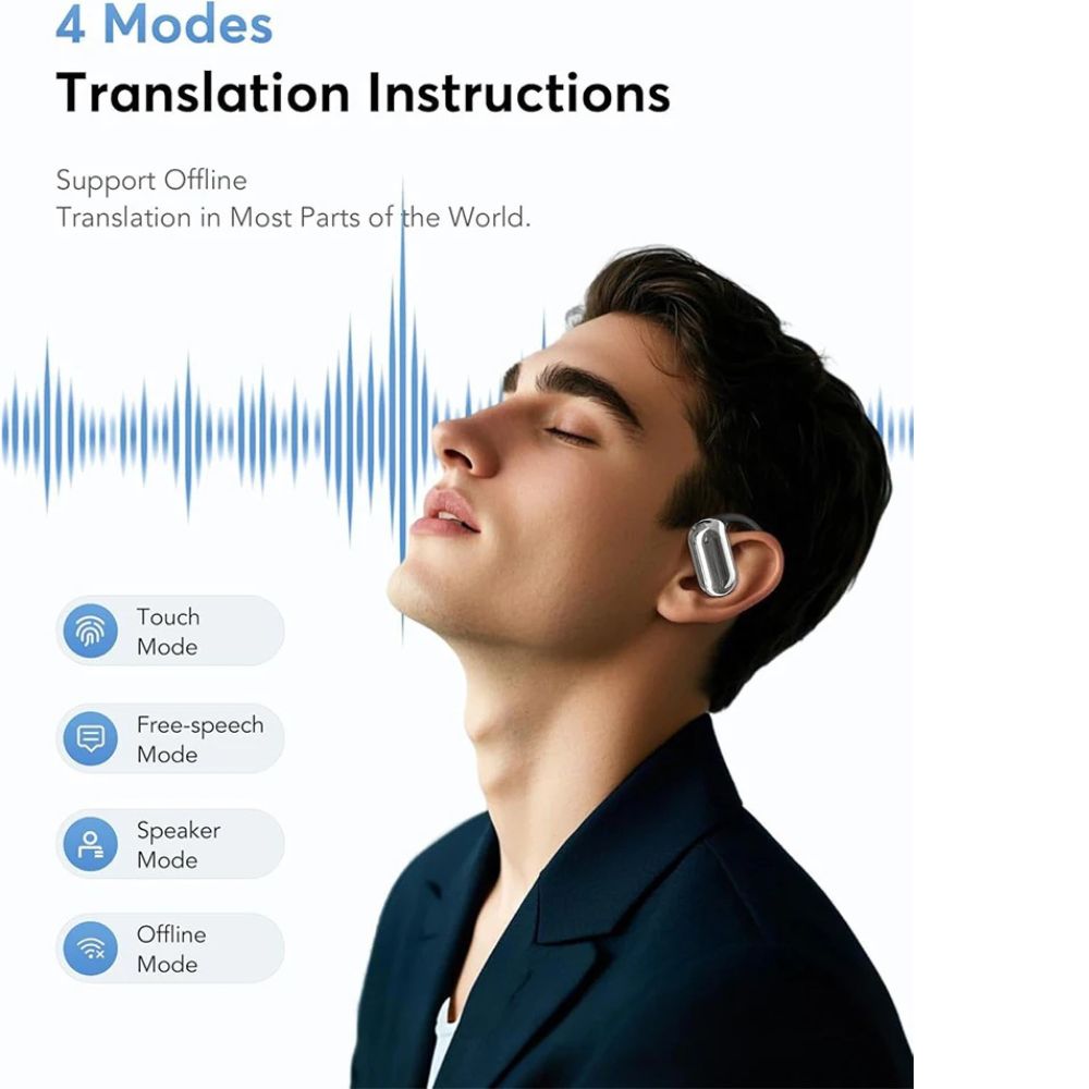 Auriculares Traductor De Idiomas Profesional Negros Dropea