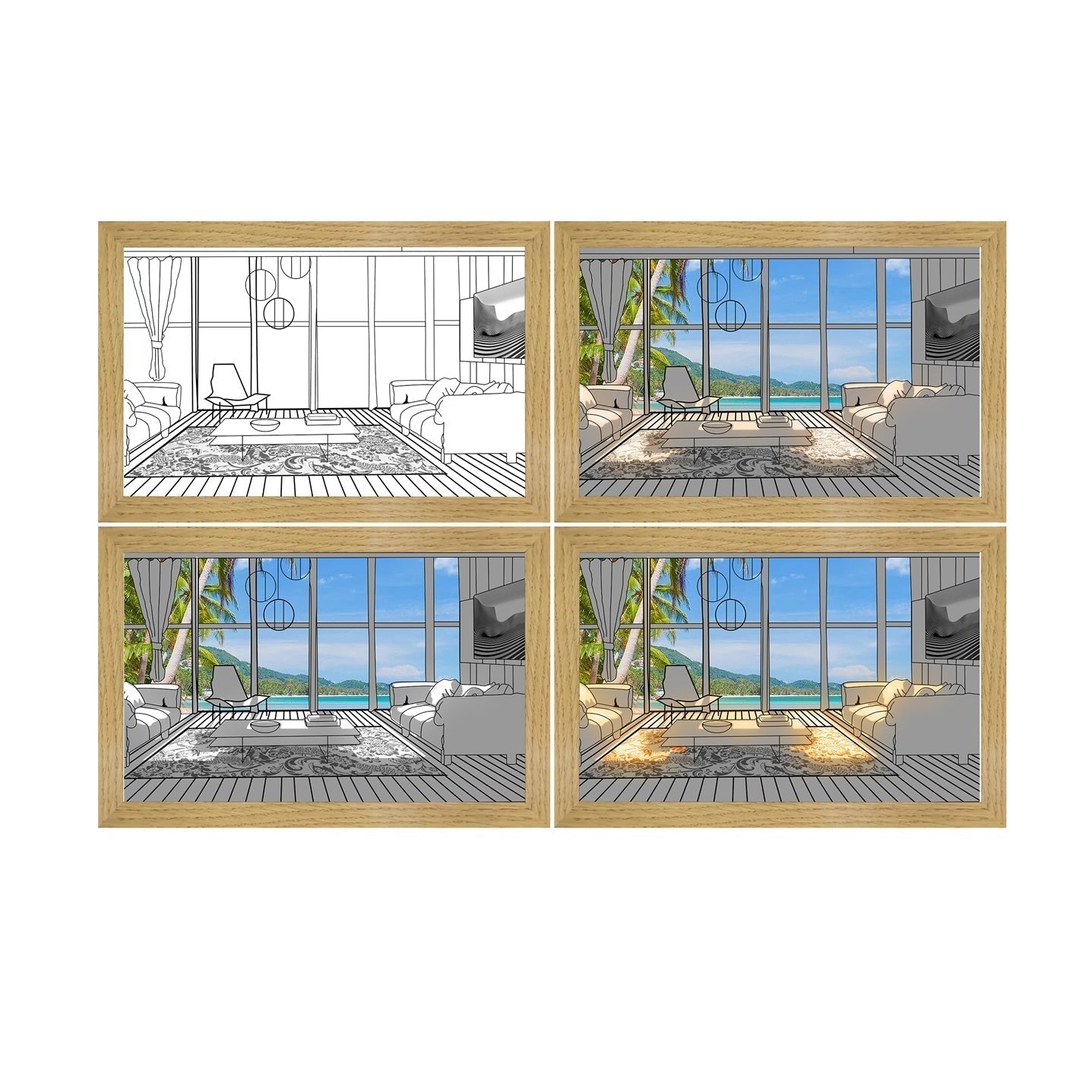 🖼 Cuadro con Iluminación Led coloreable TutiendaPreconstruida