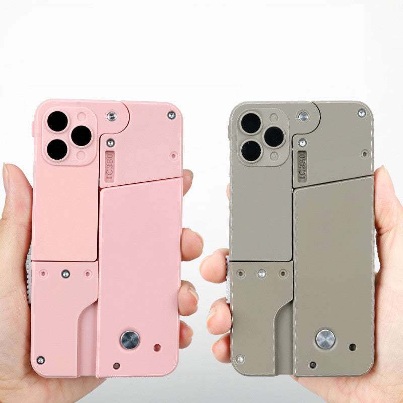 🔫 Juguete de Funda de iPhone con Lanza-Dardos de Goma Incorporado TutiendaPreconstruida