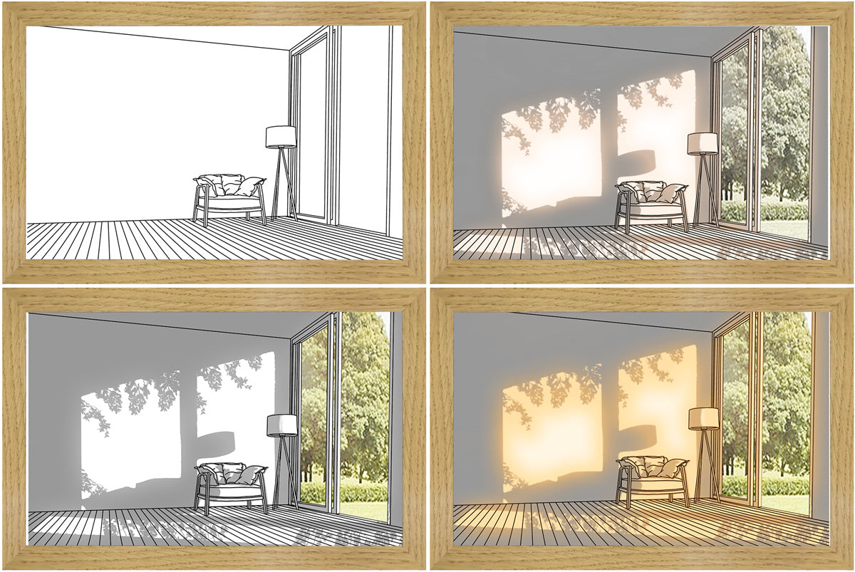 🖼 Cuadro con Iluminación Led coloreable TutiendaPreconstruida