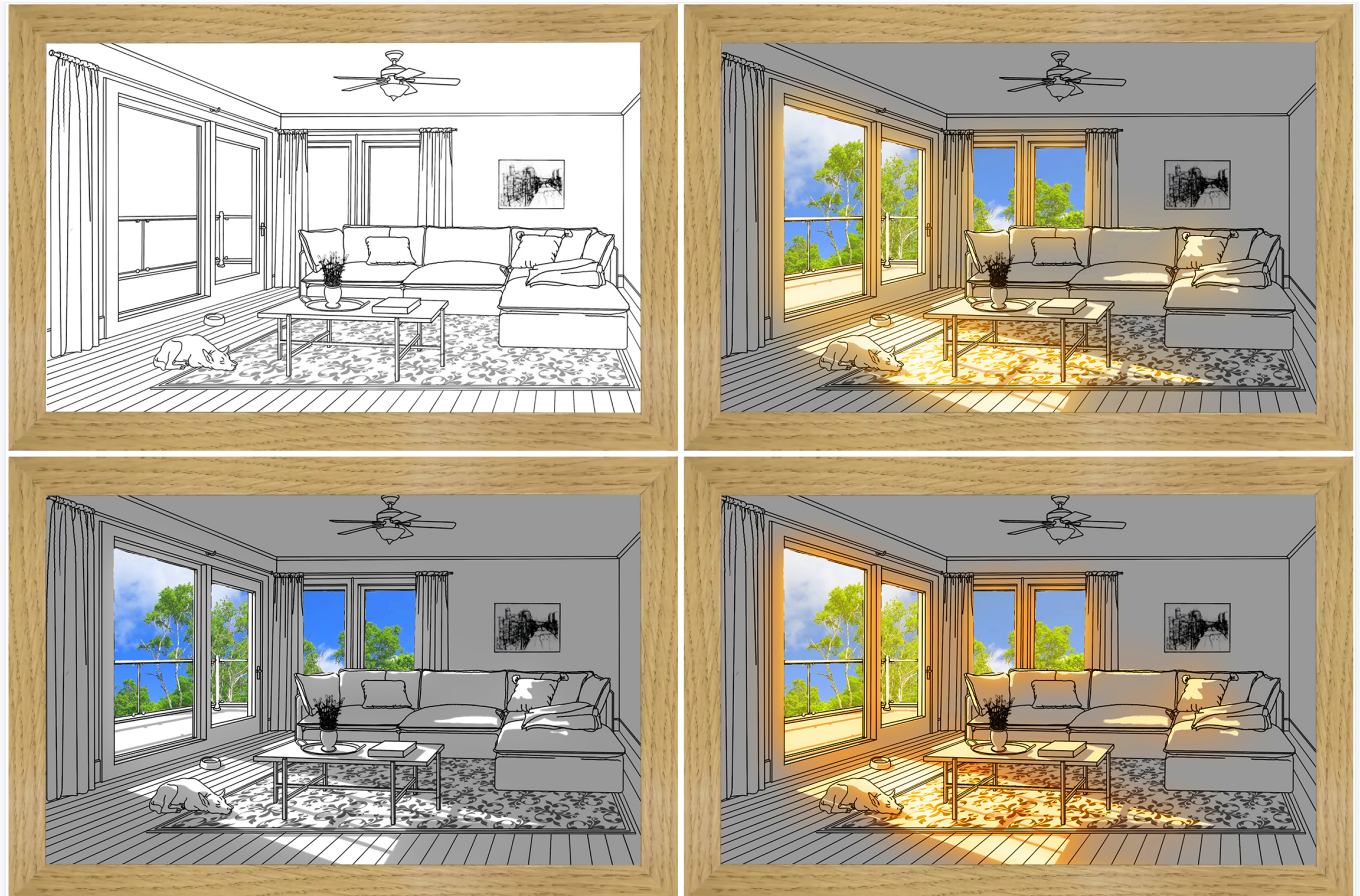 🖼 Cuadro con Iluminación Led coloreable TutiendaPreconstruida