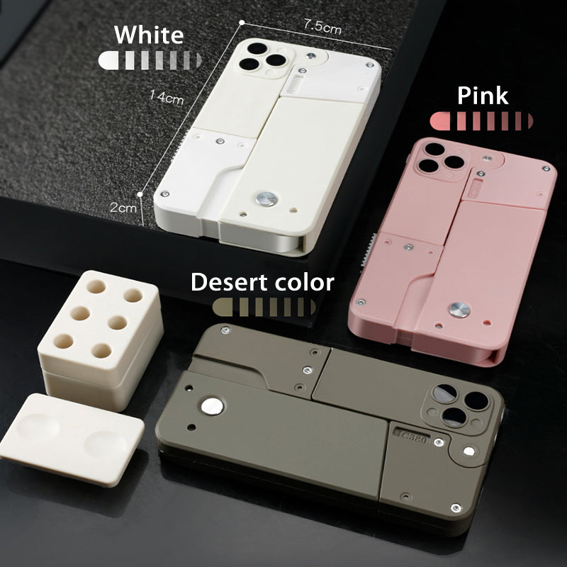 🔫 Juguete de Funda de iPhone con Lanza-Dardos de Goma Incorporado TutiendaPreconstruida