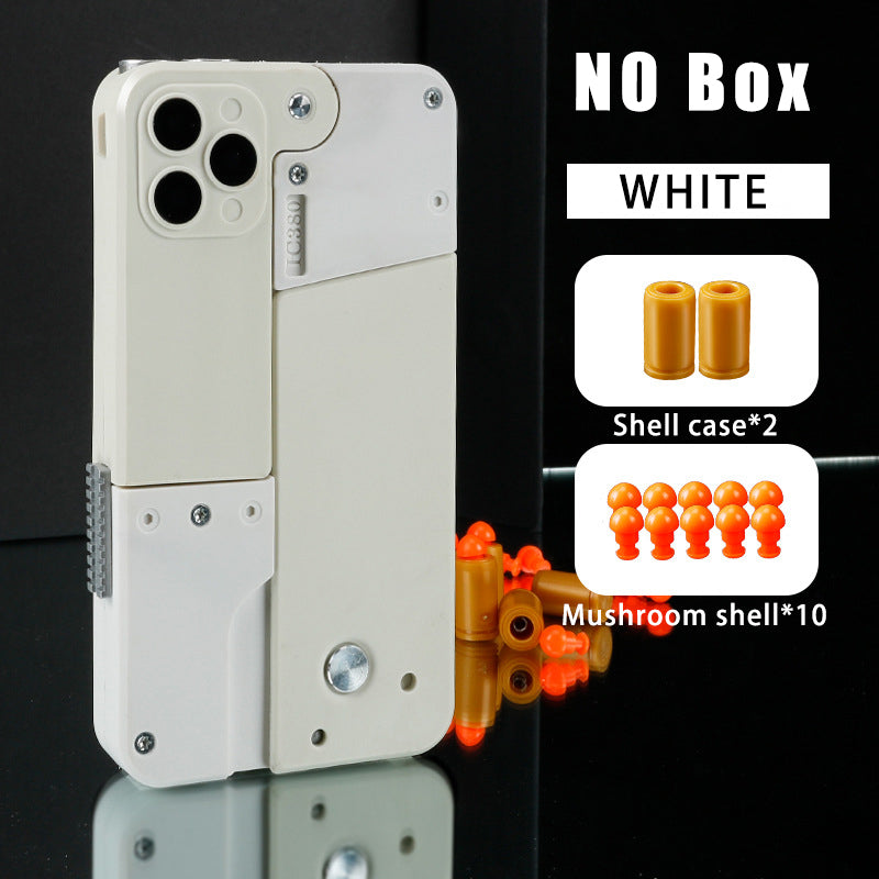 🔫 Juguete de Funda de iPhone con Lanza-Dardos de Goma Incorporado TutiendaPreconstruida