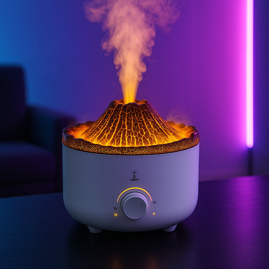 🌋 Humidificador en Forma de Volcán [Nubes Circulares] TutiendaPreconstruida