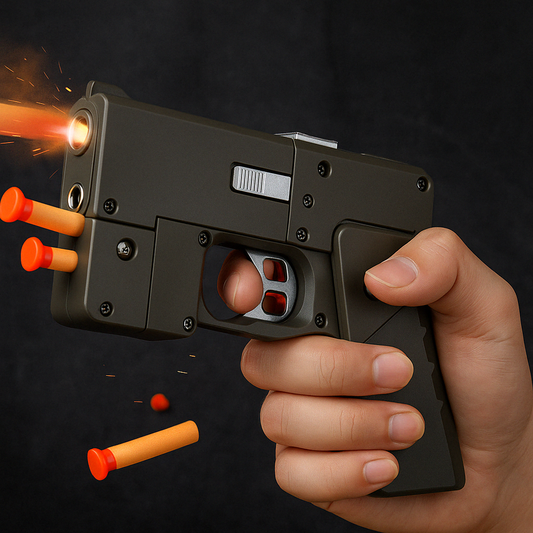 🔫 Juguete de Funda de iPhone con Lanza-Dardos de Goma Incorporado TutiendaPreconstruida