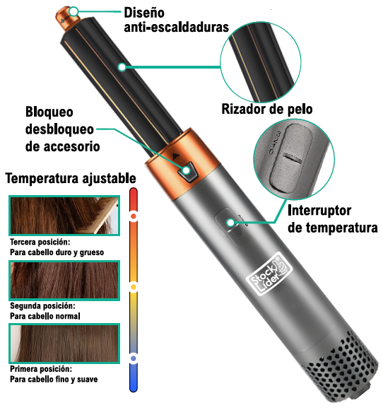Cepillo secador 5 en 1 Dropea