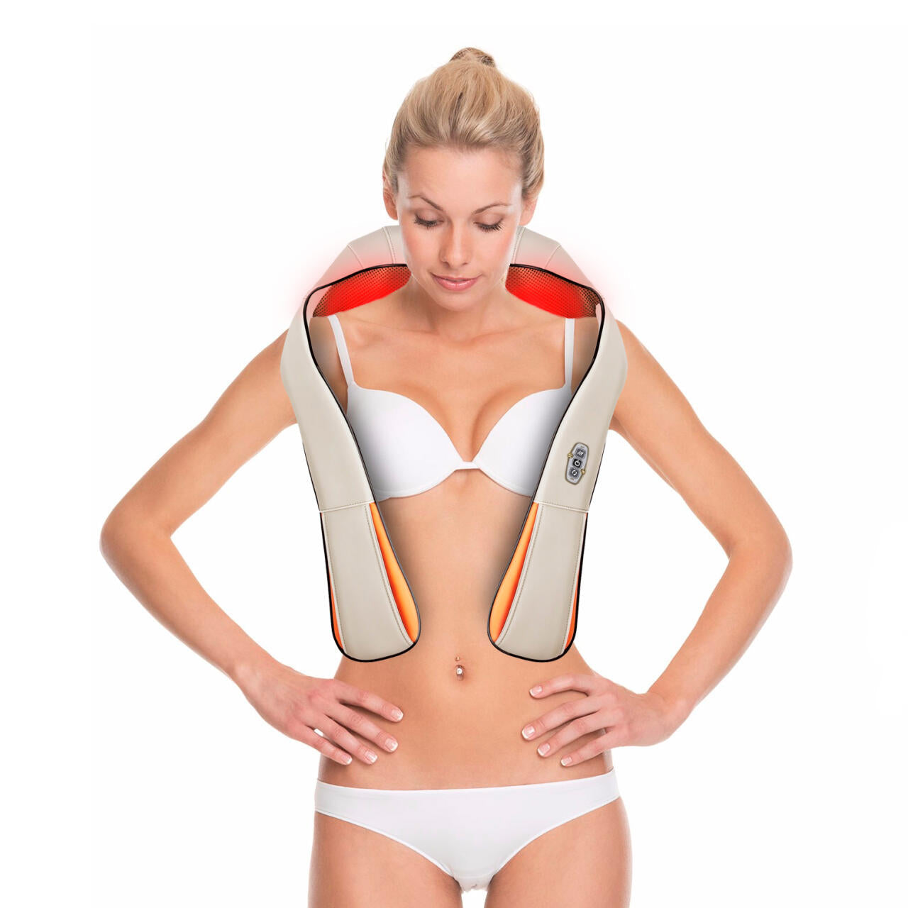 Masajeador Portátil WeBeauty™ con Calor – Cuello y Hombros Dropea